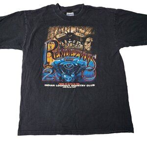 Harley Rendezvous Y2K 2000 Vintage Shirt Size XL Indian Lookout Country Club